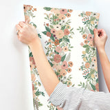 Wallpaper Garden Party Trellis Wallpaper // White & Light Pink