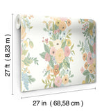 Wallpaper Garden Party Trellis Wallpaper // White & Pale Pink