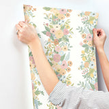 Wallpaper Garden Party Trellis Wallpaper // White & Pale Pink