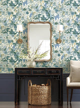 Wallpaper Garden Party Wallpaper // Blue