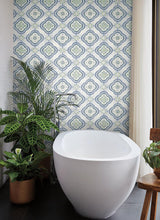 Wallpaper Garden Trellis Wallpaper // Cobalt