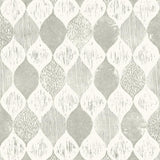 Wallpaper Garden Trowel Woodblock Print Wallpaper // Grey