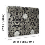 Wallpaper Gatsby Damask Wallpaper // Black
