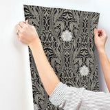 Wallpaper Gatsby Damask Wallpaper // Black