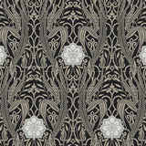 Wallpaper Gatsby Damask Wallpaper // Black