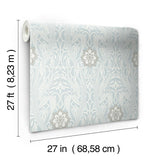 Wallpaper Gatsby Damask Wallpaper // Blue
