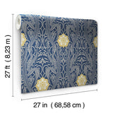 Wallpaper Gatsby Damask Wallpaper // Navy