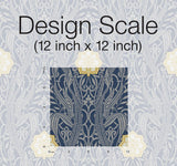 Wallpaper Gatsby Damask Wallpaper // Navy