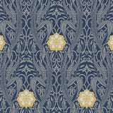Wallpaper Gatsby Damask Wallpaper // Navy