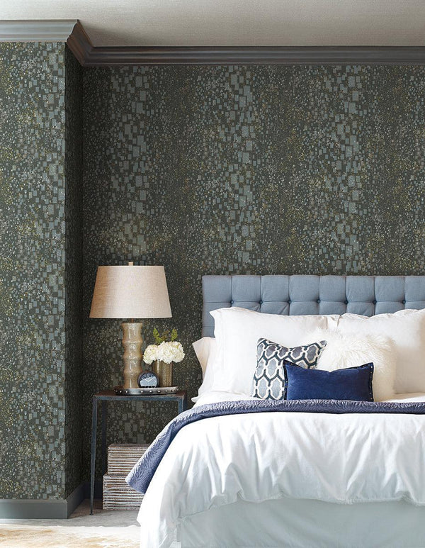 Wallpaper Gilded Confetti Wallpaper // Charcoal