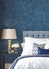Wallpaper Gilded Confetti Wallpaper // Navy