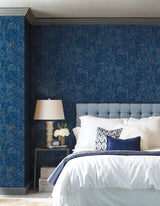 Wallpaper Gilded Confetti Wallpaper // Navy