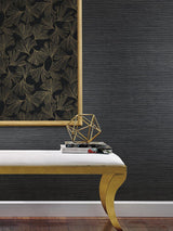 Wallpaper Gingko Toss Wallpaper // Black