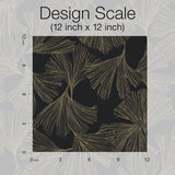 Wallpaper Gingko Toss Wallpaper // Black