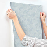 Wallpaper Gingko Toss Wallpaper // Blue