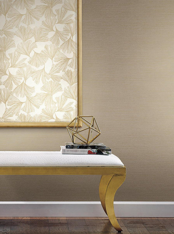 Wallpaper Gingko Toss Wallpaper // Gold