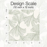 Wallpaper Gingko Toss Wallpaper // Green