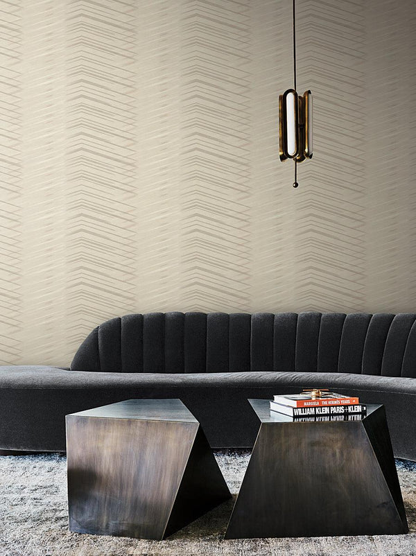 Wallpaper Glistening Chevron Wallpaper // Blonde