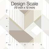 Wallpaper Graphic Geo Blocks Wallpaper // White & Cream