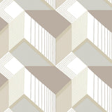 Wallpaper Graphic Geo Blocks Wallpaper // White & Cream