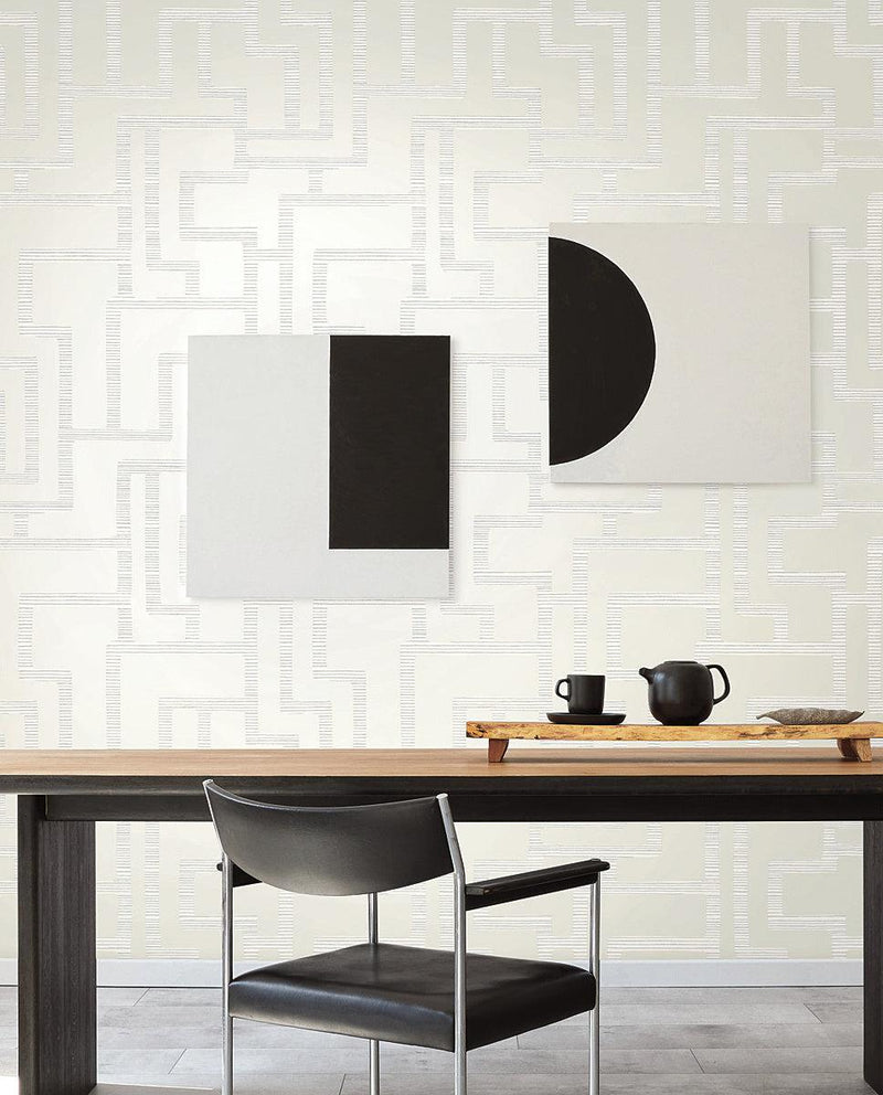 Wallpaper Graphic Polyomino Wallpaper // Pearl 