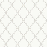 Wallpaper Graphic Trellis Wallpaper // White & Soft Grey