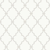Wallpaper Graphic Trellis Wallpaper // White & Soft Grey