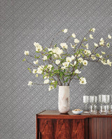 Wallpaper Grecian Geometric Wallpaper // Black