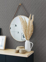 Wallpaper Grecian Geometric Wallpaper // Silver & Black