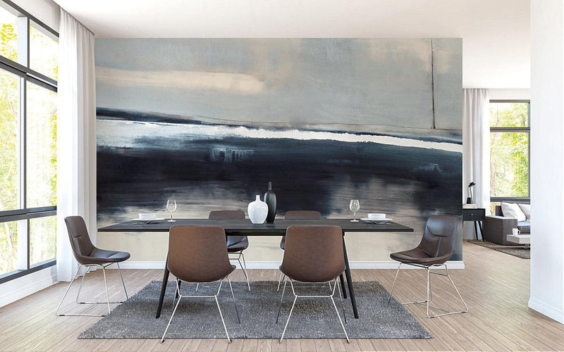 Wallpaper Grounded Wall Mural // Navy 