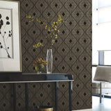 Wallpaper Harlowe Wallpaper // Black & Gold