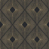 Wallpaper Harlowe Wallpaper // Black & Gold