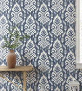 Wallpaper Hawthorne Ikat Peel & Stick Wallpaper // Blue