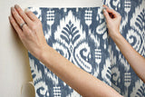 Wallpaper Hawthorne Ikat Peel & Stick Wallpaper // Blue