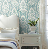 Wallpaper Hawthorne Ikat Wallpaper // Aqua