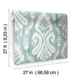 Wallpaper Hawthorne Ikat Wallpaper // Aqua