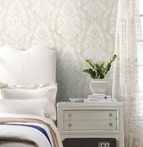 Wallpaper Hawthorne Ikat Wallpaper // Beige