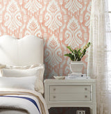 Wallpaper Hawthorne Ikat Wallpaper // Coral