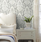 Wallpaper Hawthorne Ikat Wallpaper // Grey