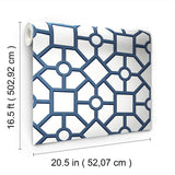 Wallpaper Hedgerow Trellis Peel & Stick Wallpaper // Navy