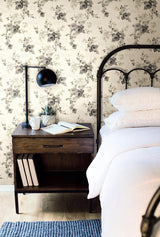Wallpaper Heirloom Rose Wallpaper // Grey & White