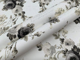 Wallpaper Heirloom Rose Wallpaper // Grey & White