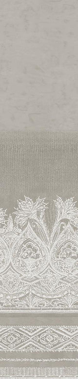 Wallpaper Henna Wall Mural // White & Grey