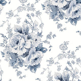 Wallpaper Heritage Rose Wallpaper // Navy & White