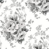 Wallpaper Heritage Rose Wallpaper // White & Black