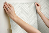 Wallpaper Hermosa Herringbone Peel & Stick Wallpaper // Beige