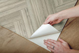 Wallpaper Hermosa Herringbone Peel & Stick Wallpaper // Brown