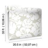 Wallpaper Hibiscus Arboretum Wallpaper // Cream