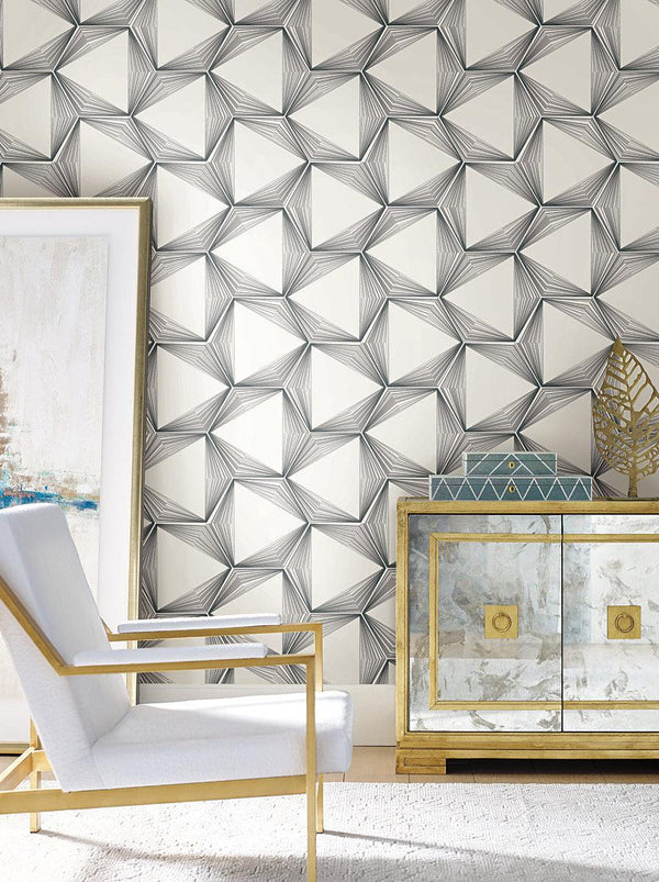 Wallpaper Honeycomb Peel & Stick Wallpaper // Charcoal