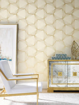 Wallpaper Honeycomb Peel & Stick Wallpaper // Sand & Gold